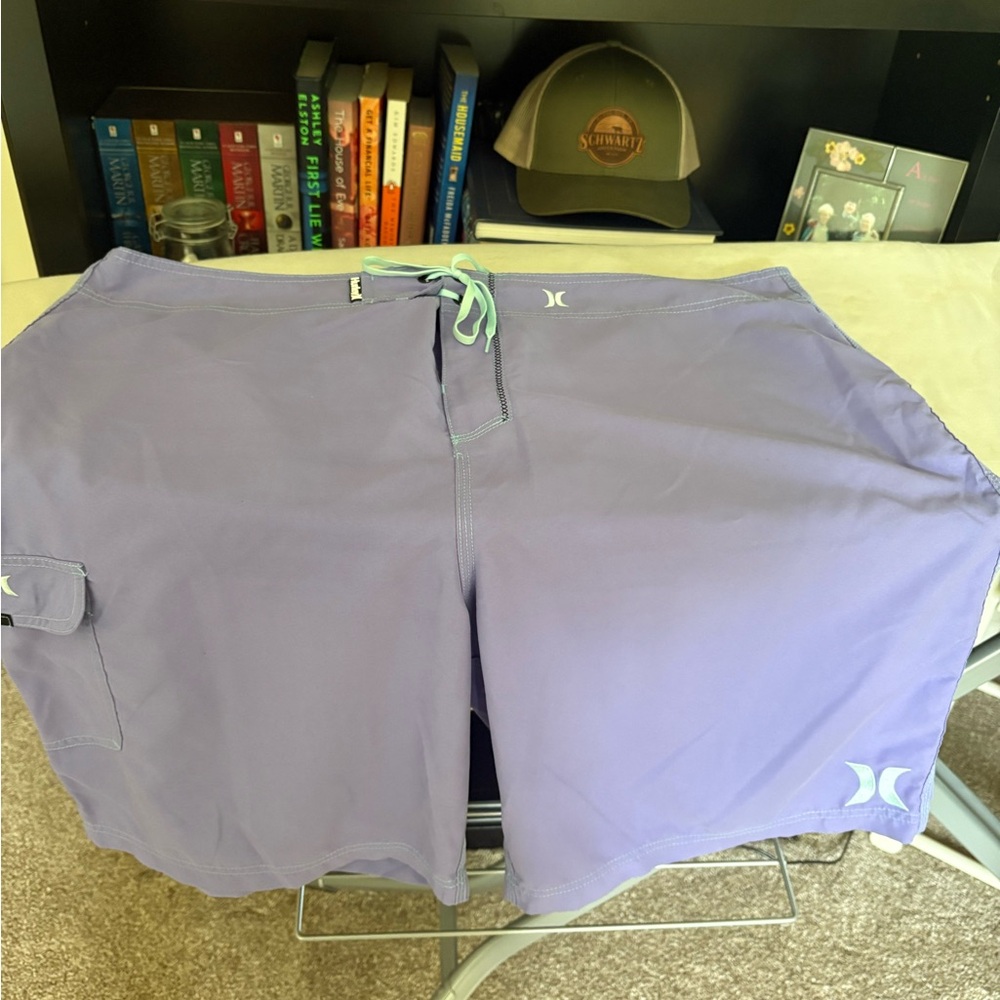 Hurley Lavender Swim Shorts with Mint Accents